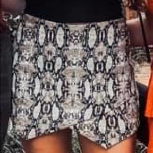 Blue Blush Snakeskin Shorts